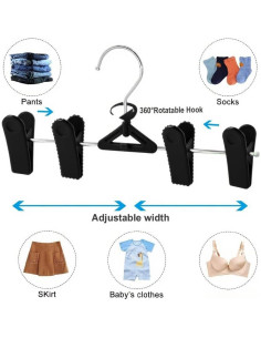 Perchas para Pantalones con Clips NORTHERN BROTHERS 30 Unidades 2