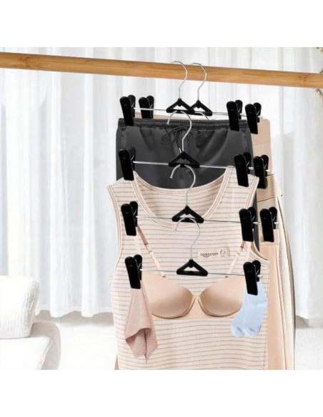 Perchas para Pantalones con Clips NORTHERN BROTHERS 30 Unidades Perchas para Pantalones con Clips NORTHERN BROTHERS 30 Unidades