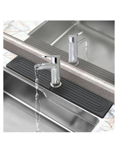 Alfombrilla Absorbente para Fregadero SIMPLIPLEX 60x10 cm Gris