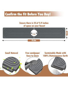 Alfombrilla Absorbente para Fregadero SIMPLIPLEX 60x10 cm Gris 2