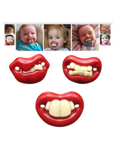 Chupete Divertido de Silicona para Bebé - 3 Piezas Libre de BPA