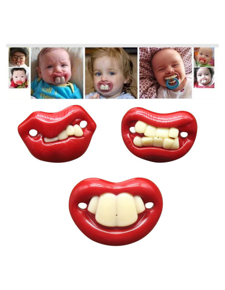 Chupete Divertido de Silicona para Bebé - 3 Piezas Libre de BPA