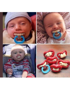 Chupete Divertido de Silicona para Bebé - 3 Piezas Libre de BPA 2