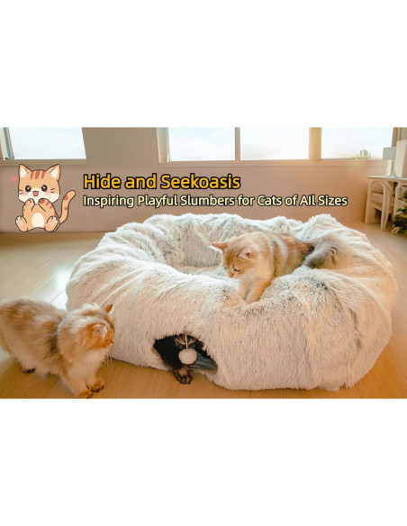 Cueva de Gato Donut Extra Grande XxingSheep 108x85 cm Gris