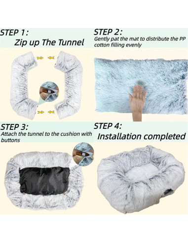 Cueva de Gato Donut Extra Grande XxingSheep 108x85 cm Gris