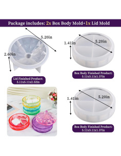 Molde de Resina Wehous para Caja Apilable con Tapa - 3 Piezas 2