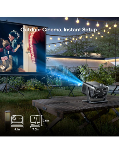 Proyector Inteligente Aurzen BOOM Mini 4K WiFi Bluetooth 500 ANSI