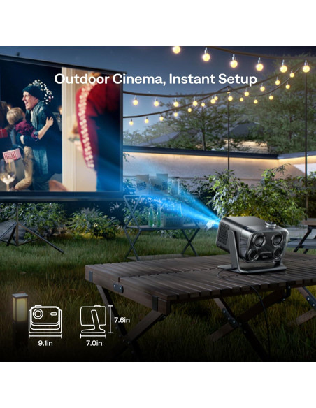 Proyector Inteligente Aurzen BOOM Mini 4K WiFi Bluetooth 500 ANSI