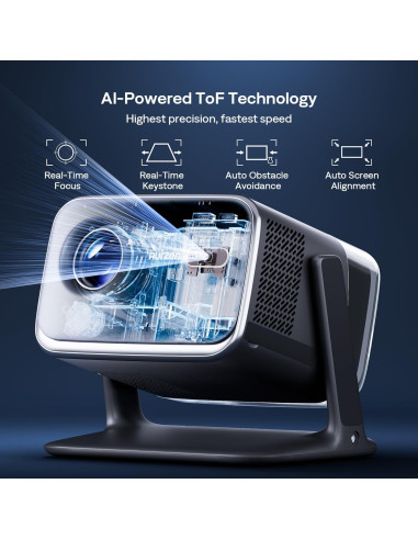 Proyector Inteligente Aurzen BOOM Mini 4K WiFi Bluetooth 500 ANSI