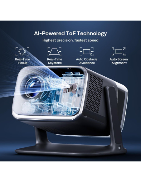 Proyector Inteligente Aurzen BOOM Mini 4K WiFi Bluetooth 500 ANSI