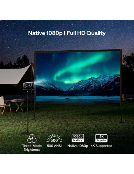 Proyector Inteligente Aurzen BOOM Mini 4K WiFi Bluetooth 500 ANSI