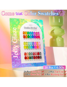 Kit de Esmalte de Uñas de Gel 28 Piezas Double Rhythm 2