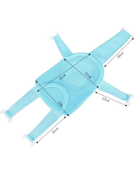 Almohadilla de Malla para Baño de Bebés SIQITECHNO Azul 107x77cm