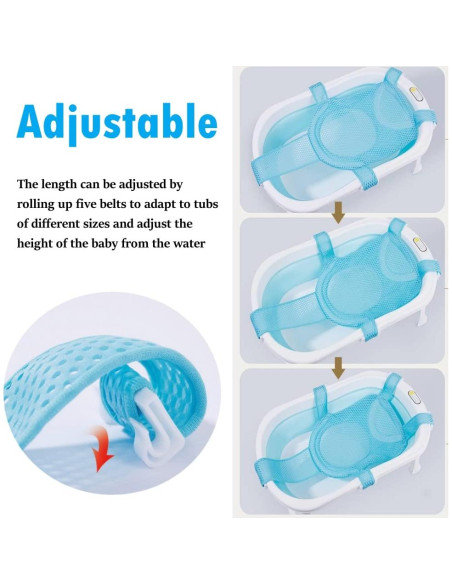 Almohadilla de Malla para Baño de Bebés SIQITECHNO Azul 107x77cm