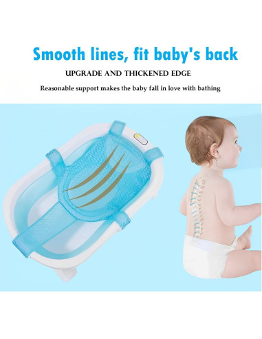 Almohadilla de Malla para Baño de Bebés SIQITECHNO Azul 107x77cm