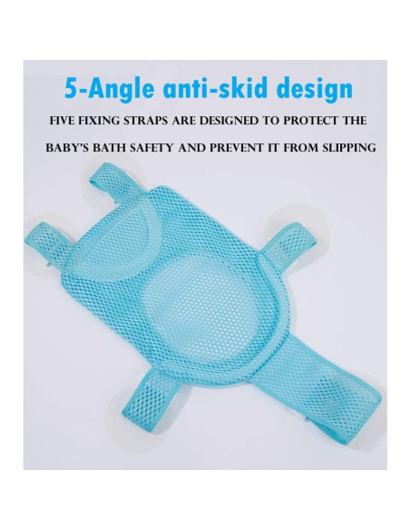 Almohadilla de Malla para Baño de Bebés SIQITECHNO Azul 107x77cm