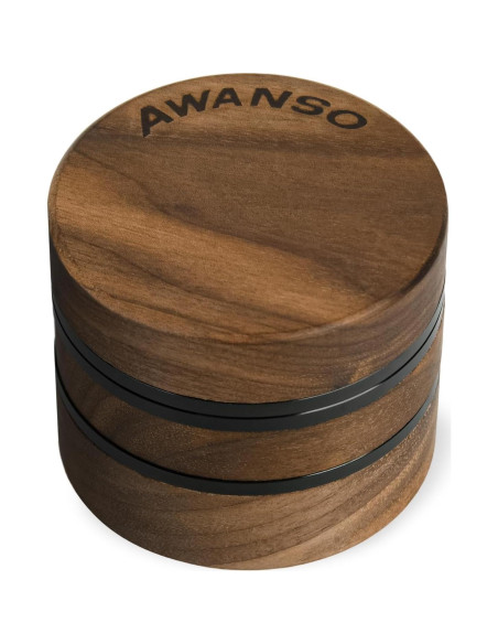 Molino de Especias Manual Awanso 3 Piezas Madera Nogal 6.35 cm