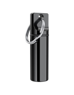 Llavero organizador de pastillas TecQach, a prueba de agua, negro