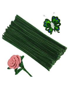 Limpiapipas Creativos ZXIIXZ 100 Pcs Chenille Verde Militar