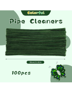 Limpiapipas Creativos ZXIIXZ 100 Pcs Chenille Verde Militar 2