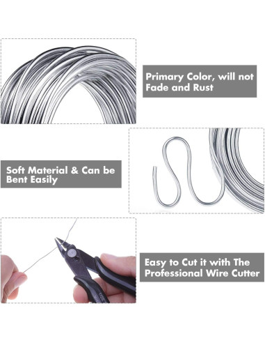 Alambre Escultórico de Aluminio Anezus 1mm 100m con Cortador