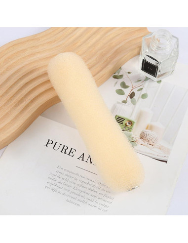 2 Piezas Donut Hair Bun Maker QUUPY - Nylon 20cm para Mujeres