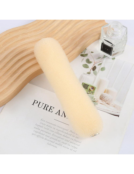 2 Piezas Donut Hair Bun Maker QUUPY - Nylon 20cm para Mujeres