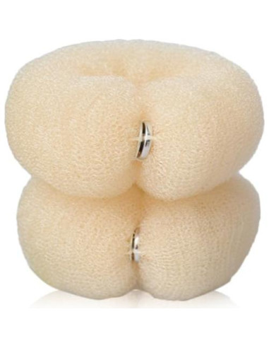 2 Piezas Donut Hair Bun Maker QUUPY - Nylon 20cm para Mujeres