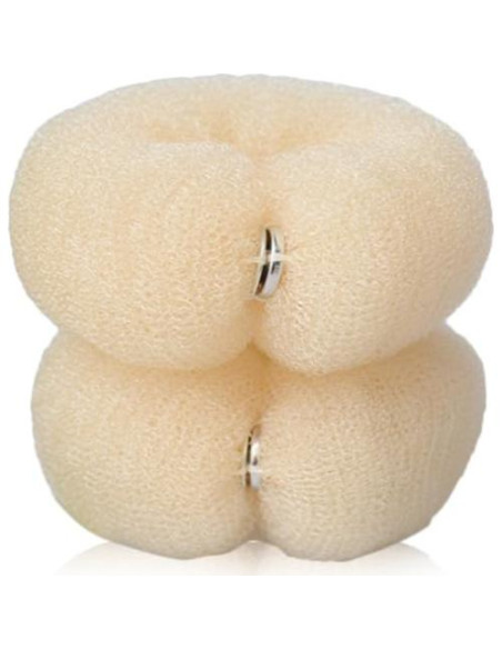2 Piezas Donut Hair Bun Maker QUUPY - Nylon 20cm para Mujeres