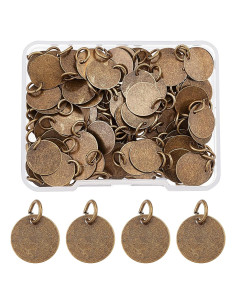 Etiquetas Metálicas en Blanco SUPERFINDINGS 100Pcs 12mm