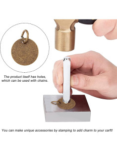 Etiquetas Metálicas en Blanco SUPERFINDINGS 100Pcs 12mm 2