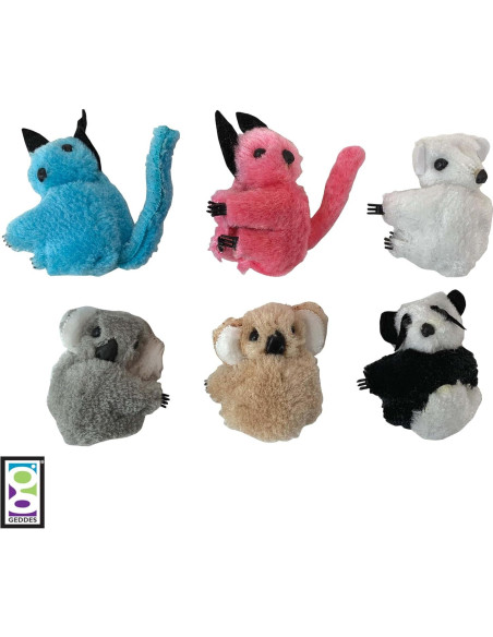 Clip-On Critter Peluche Geddes - 24 Animales Adorables