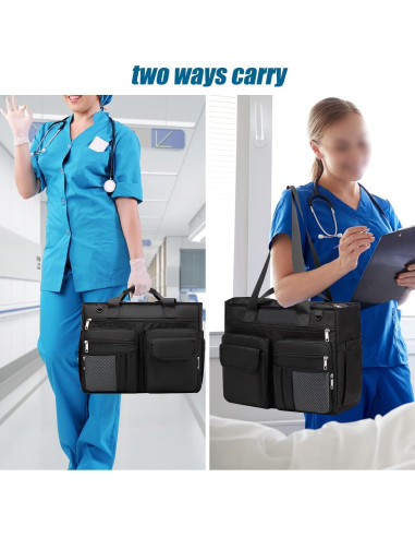 Bolsa de enfermera Gatycallaty negra, organizador de 43.94 cm