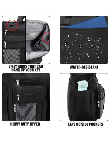 Bolsa de enfermera Gatycallaty negra, organizador de 43.94 cm