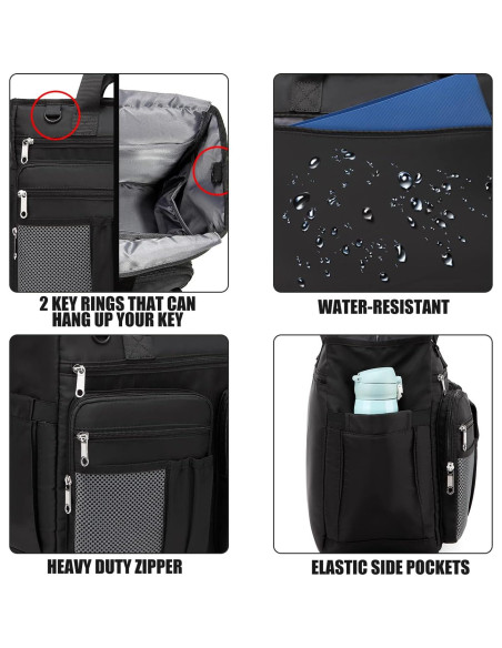 Bolsa de enfermera Gatycallaty negra, organizador de 43.94 cm