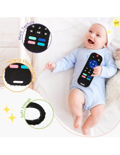 Mordedor de Silicona Chelpopo para Bebés 0-12 Meses - Control Remoto 2