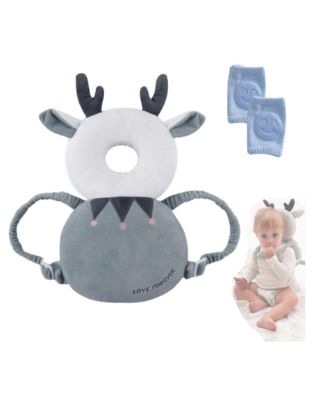 Protector de Cabeza para Bebé Minochi con Rodilleras Ajustables