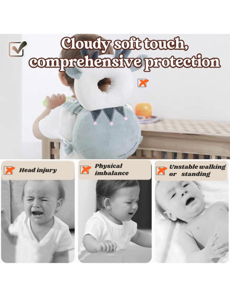Protector de Cabeza para Bebé Minochi con Rodilleras Ajustables