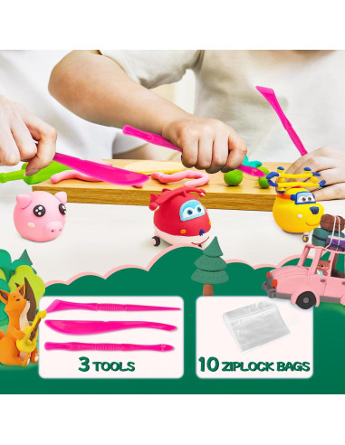 Kit de Arcilla Secada al Aire Chico Land 24 Colores 360g