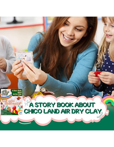 Kit de Arcilla Secada al Aire Chico Land 24 Colores 360g
