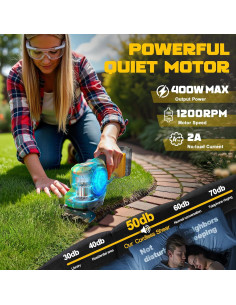 Cortadora de Setos Inalámbrica MtiolHig 11" 3 en 1 con Batería 20V 2