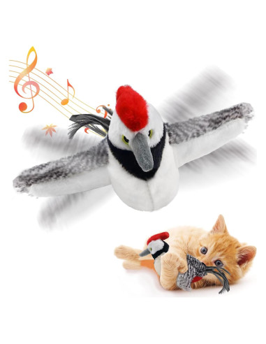 Juguete Interactivo para Gatos KreizyGo Pájaro Carpintero 11.9cm