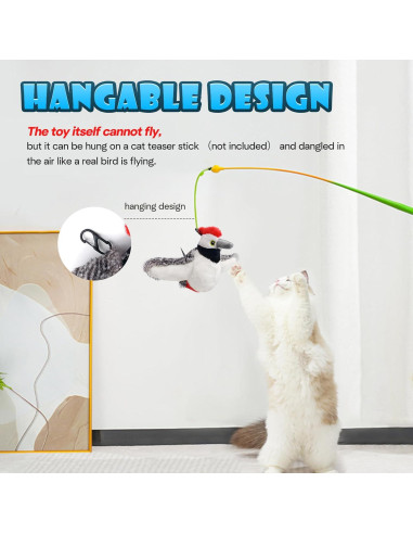 Juguete Interactivo para Gatos KreizyGo Pájaro Carpintero 11.9cm