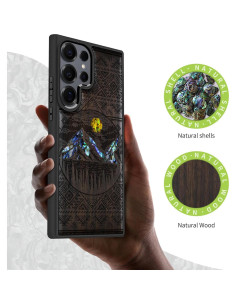 Funda de Madera Magnética Carveit para Samsung Galaxy S25 Ultra 2