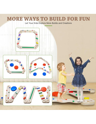 Viga de Equilibrio Hakiuish WT1008-1 para Niños Colorida