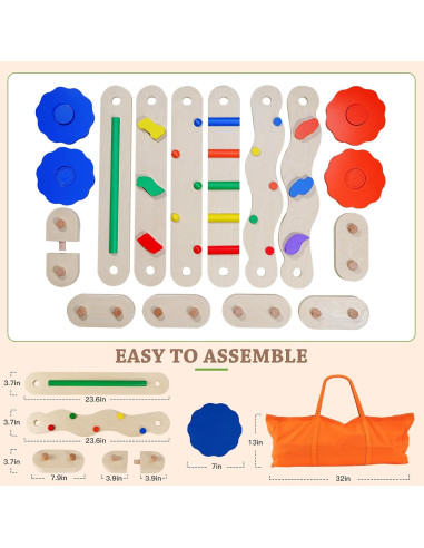 Viga de Equilibrio Hakiuish WT1008-1 para Niños Colorida