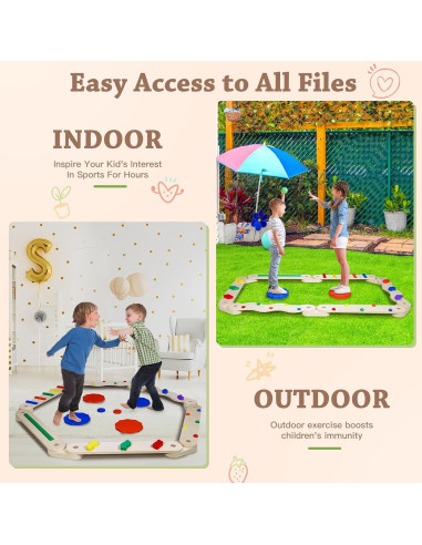 Viga de Equilibrio Hakiuish WT1008-1 para Niños Colorida