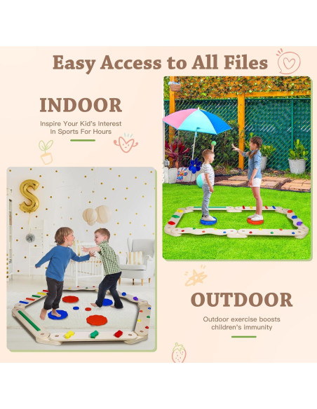 Viga de Equilibrio Hakiuish WT1008-1 para Niños Colorida