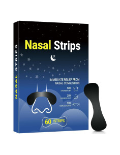 Tiras Nasales Hipoalergénicas ZXNZX AW3 para Ronquidos - 60 Unidades