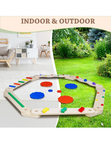 Viga de Equilibrio Hakiuish WT1008-1 para Niños Colorida